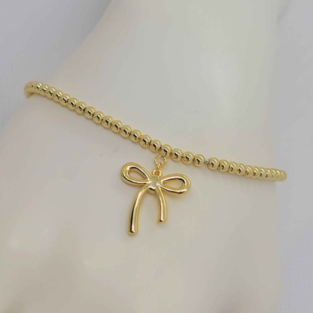 Brazilian 18k Gold Filled Bow Bracelet
